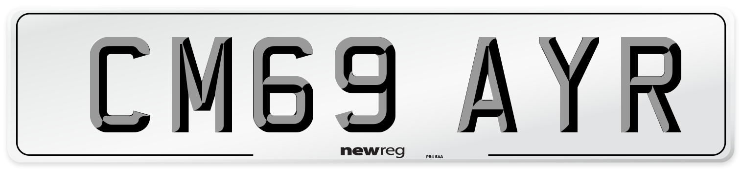 CM69 AYR Number Plate from New Reg